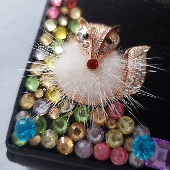 GENUINE LEATHER WALLET WITH HANDMADE JEWELS - Picture 3 of 14